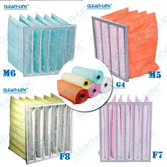 Clean-Link HVAC Conditioner Air Filters Seamless Pocket Filters Suppliers Filtre Ahu Filter